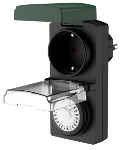 Manuaalinen ajastin ulos, pistorasia, 5,5 x 12 cm