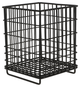 Bestickkorg metall svart