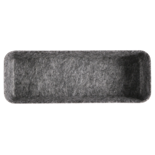 Oppbevaringsesker kontor grå filt, 8-pakning