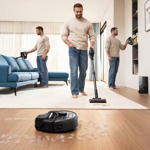 Eufy E20 3-i-1 robotstøvsuger, mopp, håndstøvsuger