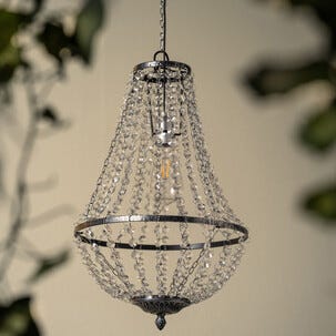 Northlight takkrone utendørs solcelle, 30 cm, varmhvit