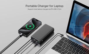 Powerbank med sladd, USB-C, 20 000 mAh