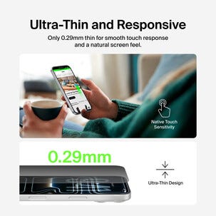 Belkin InvisiGlass Privacy skjermbeskytter for iPhone 17 Pro