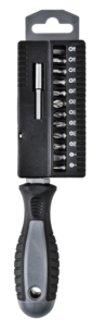 Bitsskrutrekker med magnetisk bitsholder, 12 bits.