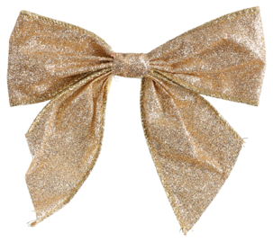 Rusetti joulukuuseen, glitter 4 kpl