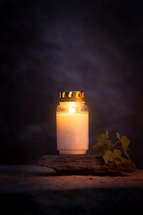 Gravljus glas med lock 100 timmar, Bolsius