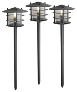 Poppy LED hagebelysning, 3-pakning