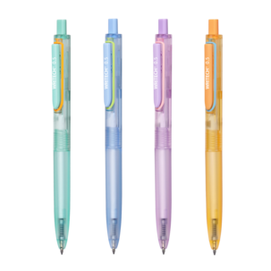 Utviskbar gelépenn, svart kulepenn med viskelær, 4-pakning