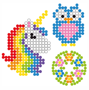 Pärlplatta för små pärlor, 3-pack, från 5 år