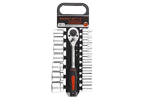 Hylsnyckelsats 19 delar 1/2"