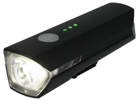 Laddningsbar cykellampa fram, 550 lumen, Asaklitt