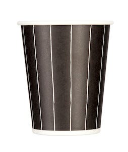 Engangskrus 23 cl svart/hvit 20-pack