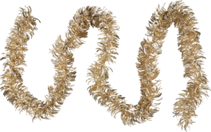 Tjock glittergirlang champagne, 2,7 meter 