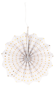 Dekorativ papir-rosett, gull