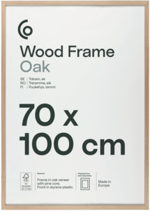Fotoramme av FSC-merket tre på 70 x 100 cm