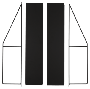 Vägghylla metall svart