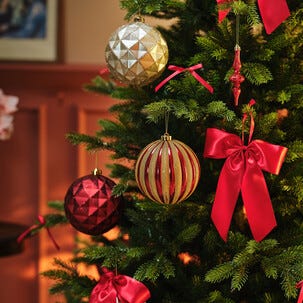Stora julgranskulor återvunnen plast 15 cm, 3-pack