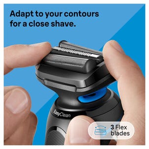 Braun Series 5 51-B1000s sininen, Partakone Wet & Dry