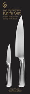 Knivsett med kokkekniv og fruktkniv, tysk stål, 2-pakning