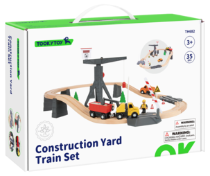 Junarata puuta rakennustyömaa, 35 osaa, yli 3-vuotiaille