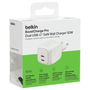 Belkin BoostCharge Pro USB-C snabbladdare, 50 W