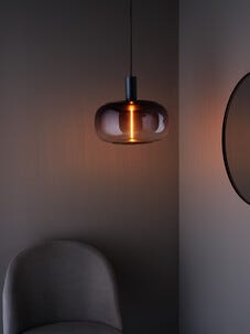 Smokey LED-lampa E27, magnetiskt filament, 30 cm