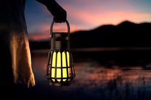 Campinglampa med högtalare, vattentålig och bärbar