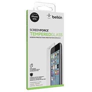 Displayskydd i glas för iPhone 6/6S, Belkin Glass