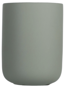 Tannbørstekopp i steingods, grønn