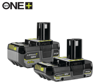 Ryobi batterier One+ Compact 18 V 2,0 Ah / 4,0 Ah RB18242X
