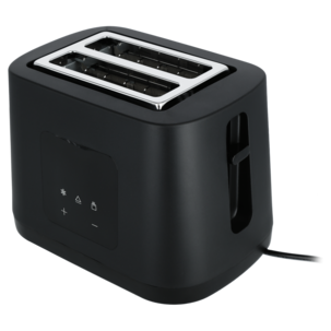 Brødrister 2 skiver digitalt display svart