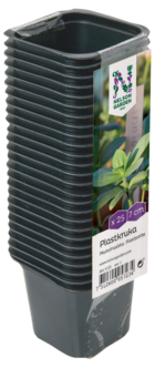 Nelson Garden små fyrkantiga plastkrukor, 25-pack