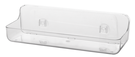 Självhäftande badrumshylla vägg, klar plast