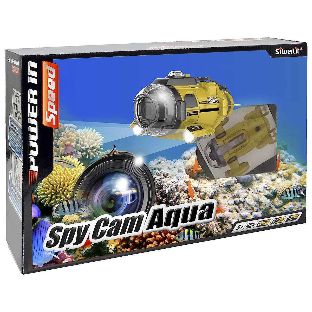 Radiostyrd ubåt med kamera, Silverlit Spy Cam Aqua | Clas Ohlson