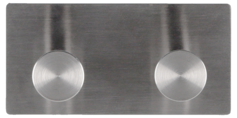 Självhäftande badrumskrok dubbel, krom