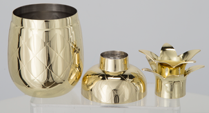 Cocktailshaker ananas, guld