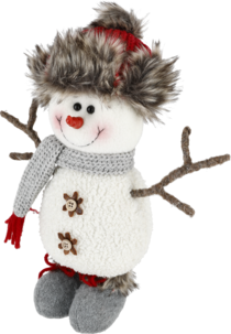 Snögubbe Stefan julfigur i tyg, 30 cm