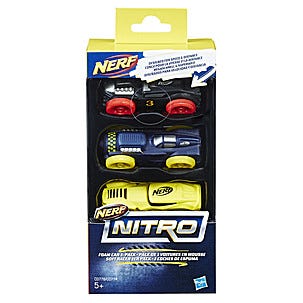 Nerf Nitro bilar, 3-pack