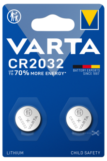Varta CR2032 litiumbatteri, 2-pakning 