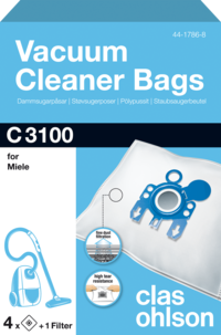 Dammsugarpåsar C3100, 4-pack