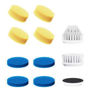 Refill elektrisk rengjøringsbørste, 8 svamper/2 børster