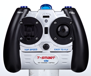 Kauko-ohjattava helikopteri ja kamera