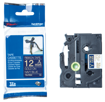 Märkband Satin Brother TZe-RN34, marinblå