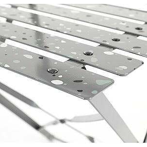 Kafésett terrazzo, sammenleggbart metall 