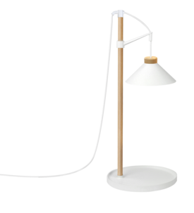 Växtlampa med lampskärm för kruka, justerbar, trä