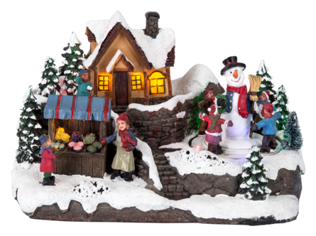 Julby med LED-belysning och musik