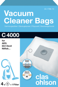 Dammsugarpåsar C4000, 4-pack