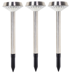 Solcellslampa trädgård med markspjut 30 cm, 3-pack