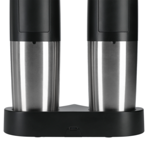 Elektrisk salt- og pepperkvernsett, 20 cm, rustfritt stål