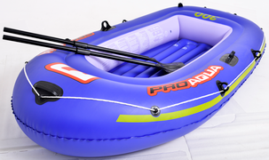 Gummibåt, uppblåsbar båt, 2 personer, blå, Proaqua
